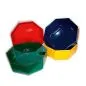 Preview: large octagonal melamine bowls with optional lid