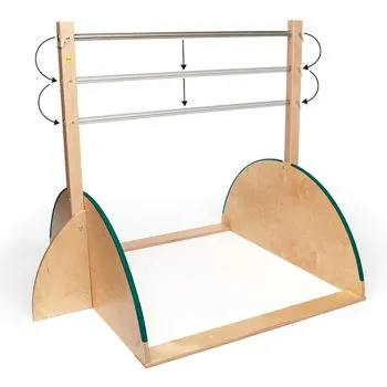 Children's indoor gym with three height settings Children's indoor gym with three height settings