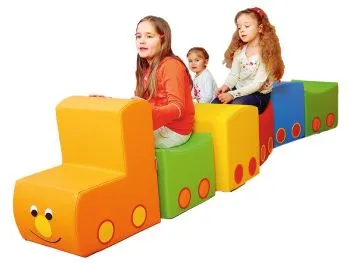 seat and play train Emma with three happy girls seat and play train Emma with three happy girls