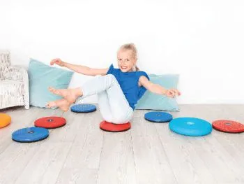 Girl sitting on a turntable Girl sitting on a turntable