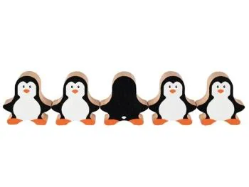 Stapel Pinguine in Reih und Glied