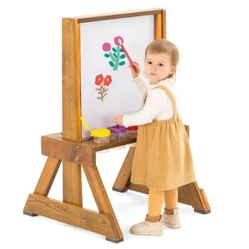 U3 wooden drawing board with painting toddler