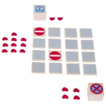 Traffic Sign Memory Game with 24 Pieces