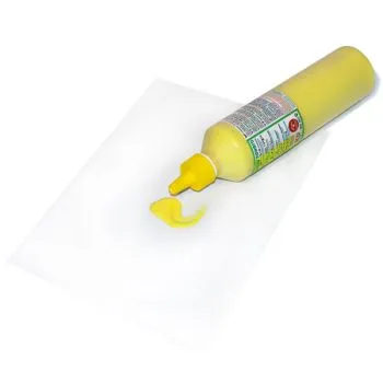 Finger paint yellow 500 ml dosing bottle nawaro
