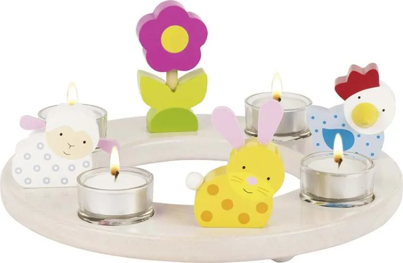 Tealight wreath Easter without tealights