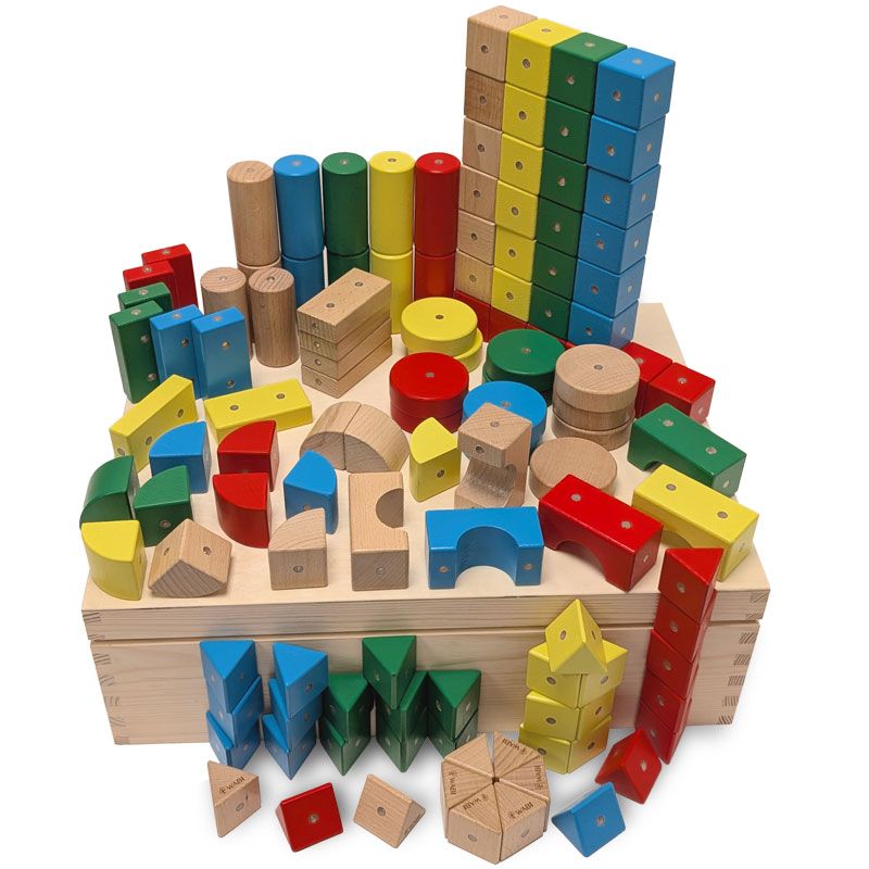 magnetische Holzbausteine