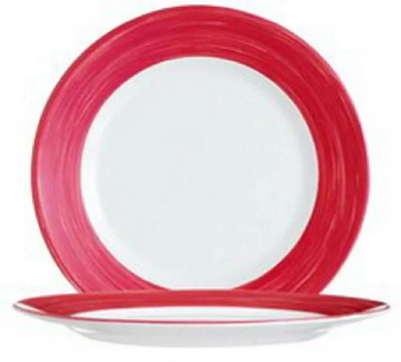 Dessert plate Brush red, 19.5 cm - 6 pcs. Dessert plate Brush red, 19.5 cm - 6 pcs.