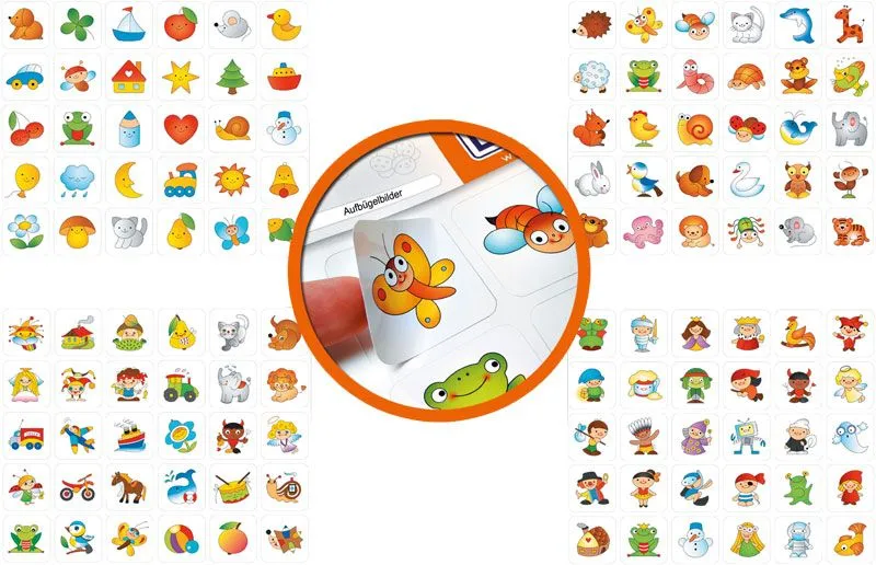 Identification stickers to iron on Series Systema 30 iron-on transfers per motif set Identification stickers to iron on Series Systema 30 iron-on transfers per motif set