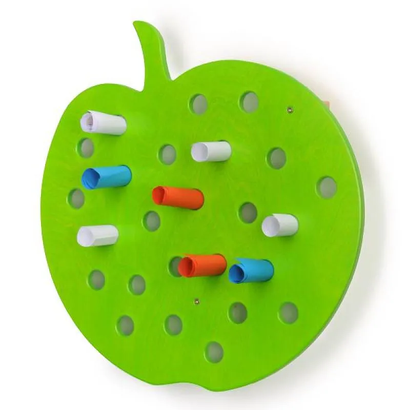 Parent Post Green apple made of wooden