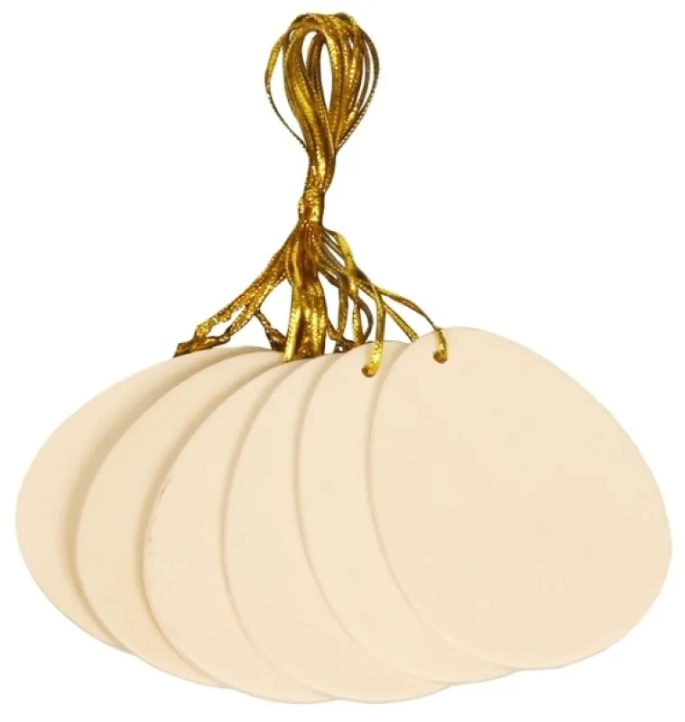 Wooden pendant Easter egg, set of 6 natural for self-design