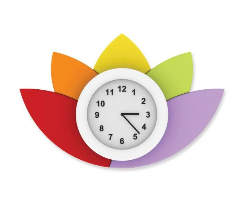 Wanduhr Blume-farbige Blume mit Wanduhr Wanduhr Blume-farbige Blume mit Wanduhr
