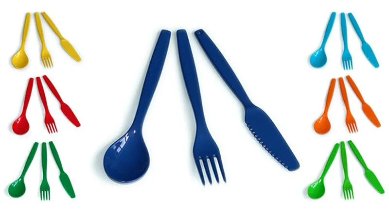 Children cutlery set 3 parts PC in 7 different colors Children cutlery set 3 parts PC in 7 different colors