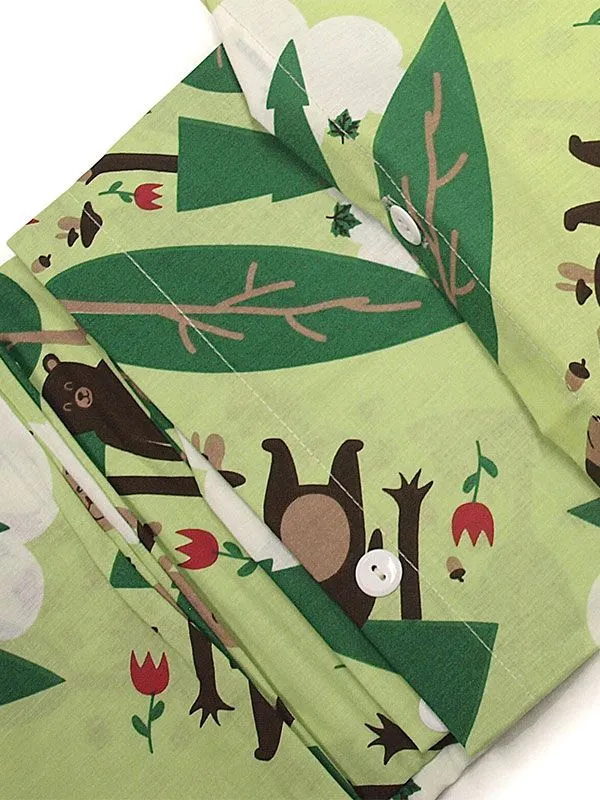 children-s-bed-linen-forest detail button closure