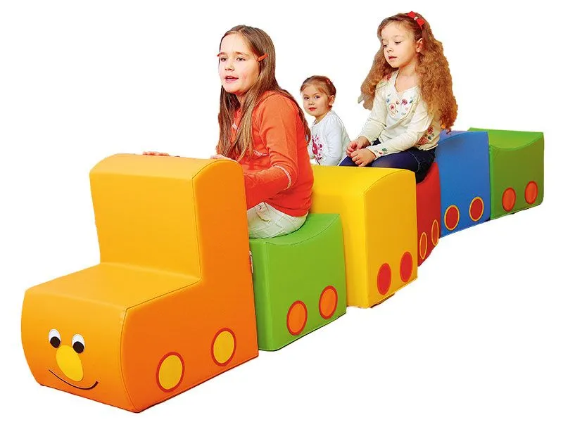 seat and play train Emma with three happy girls seat and play train Emma with three happy girls