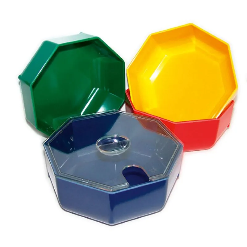 Octagonal melamine bowls with optional lid