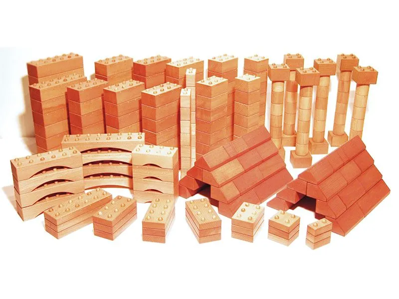 kindergarten-start-set-one timber-frame construction stones with noppen