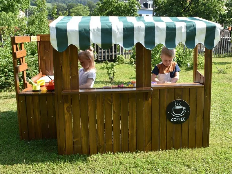 Outdoor children's kiosk with kitchen Outdoor children's kiosk with kitchen