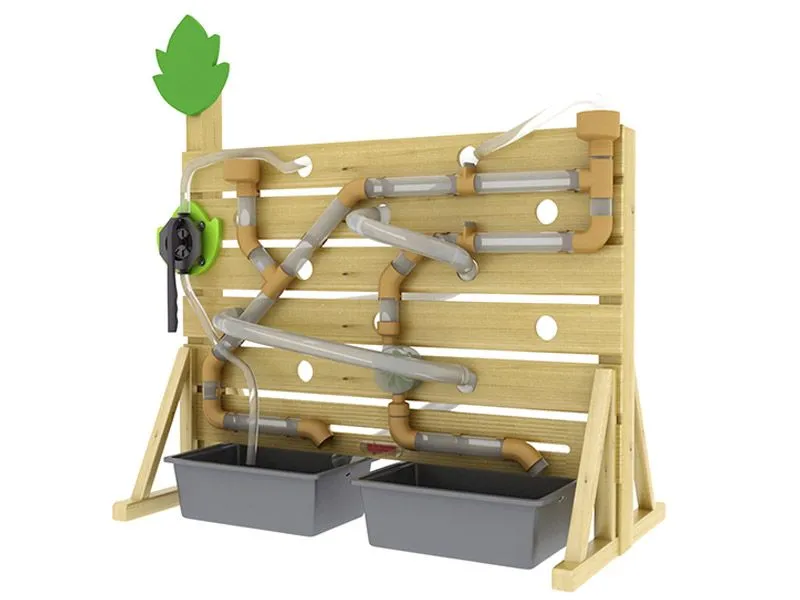 Outdoor Wasserspielwand aus Holz 3d