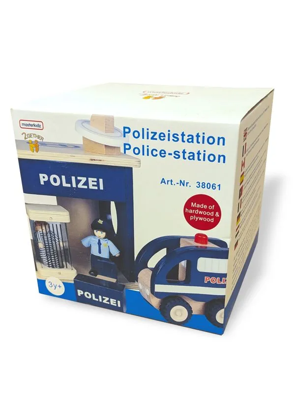 Polizeistation aus Holz mit 6 Teilen