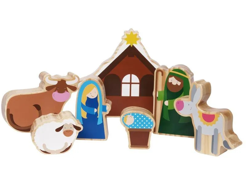 Weihnachtskrippe zum Spielen beidseitig bedruckt Weihnachtskrippe zum Spielen beidseitig bedruckt