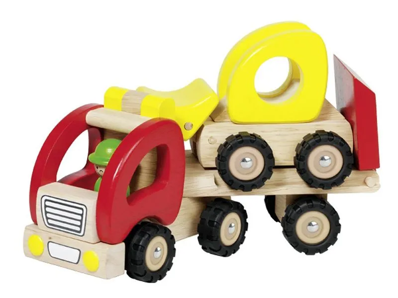 Low loader with wheel loader