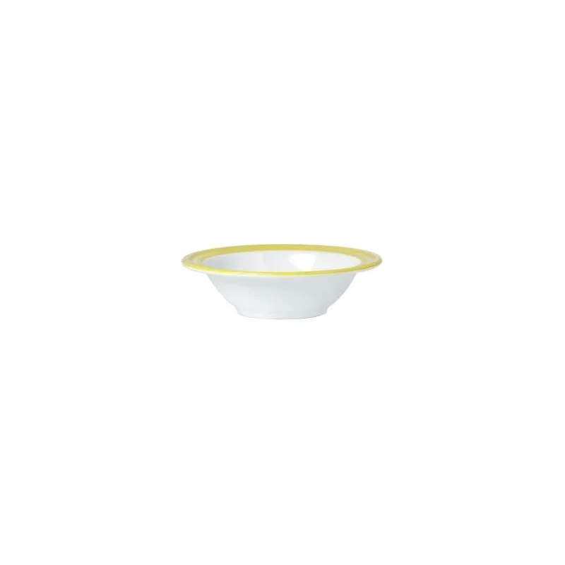 Compote bowl Bistro series yellow rim