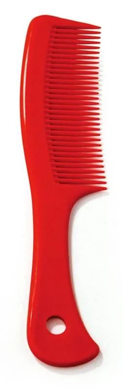 Handle comb with hole red