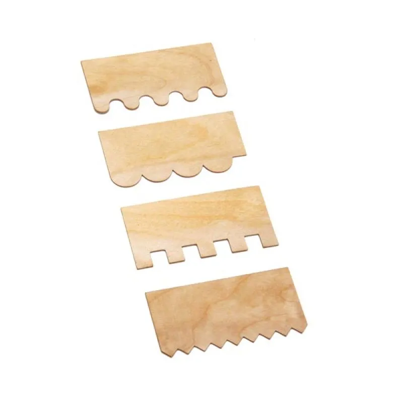 Water and marble road with 4 wooden spatulas Water and marble road with 4 wooden spatulas