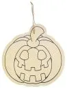 großer Halloween Kürbis Türanhänger aus Holz zum selbst Gestalten