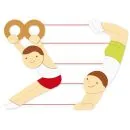 Rope Bord "Gymnasts"