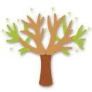 Wanddekoration Verzweigter Baum