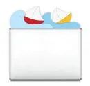 Magnettafel Boote-gelbes und rotes Seegelboot