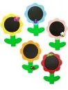 5er Set bunte Blumen-Maltafeln Outdoor und Indoor