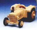 Wooden tractor without cab