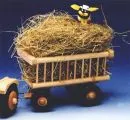Trailer hay wagon with decoration